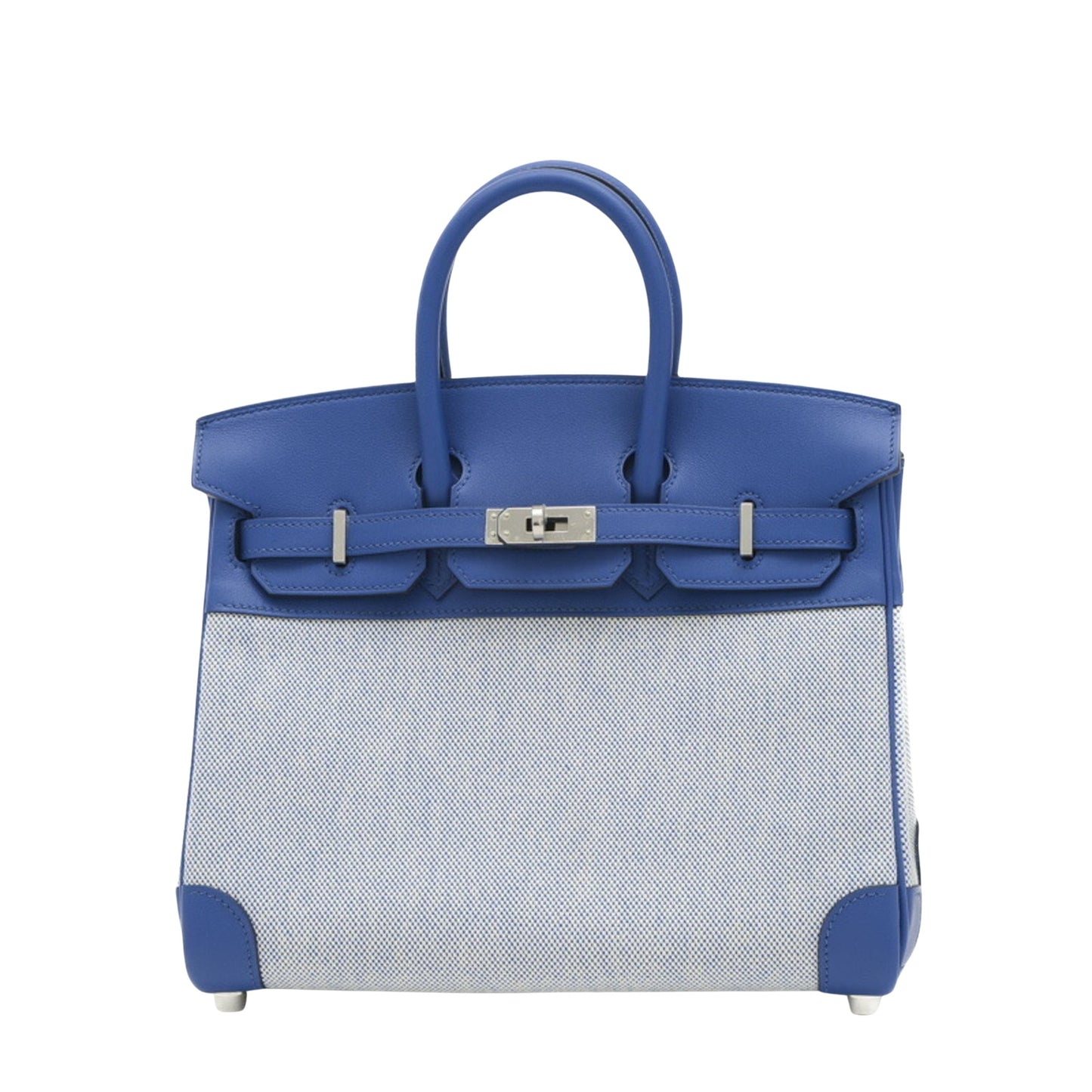 Hermès Birkin 25 Blue Canvas Hand Bag