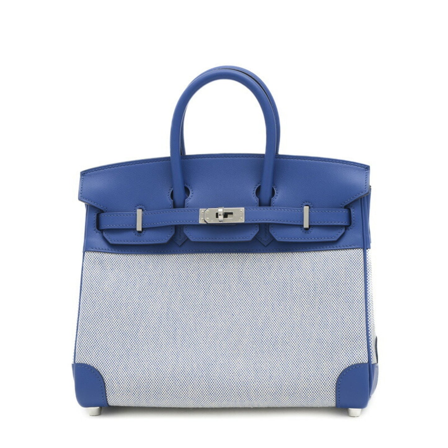 Hermès Birkin 25 Blue Canvas Hand Bag