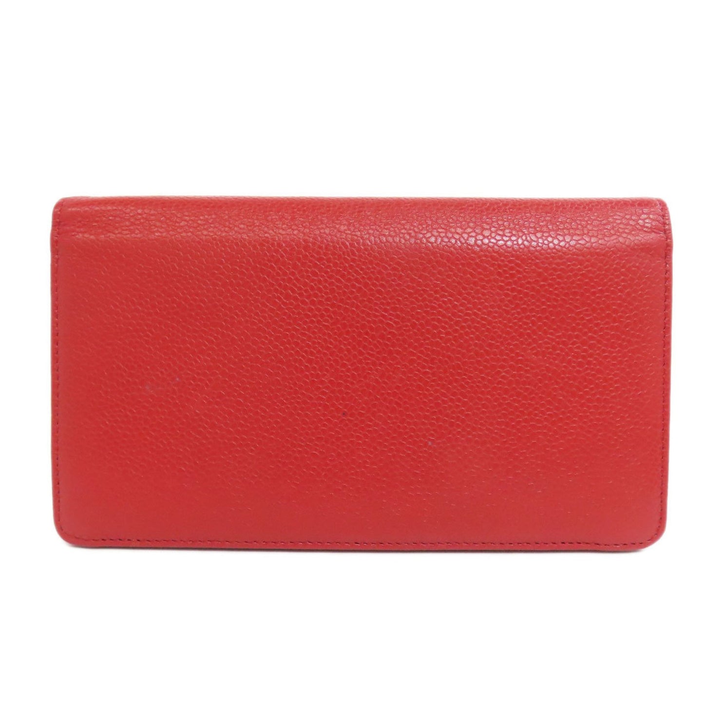 Chanel Logo CC Red Leather Wallet Accessories