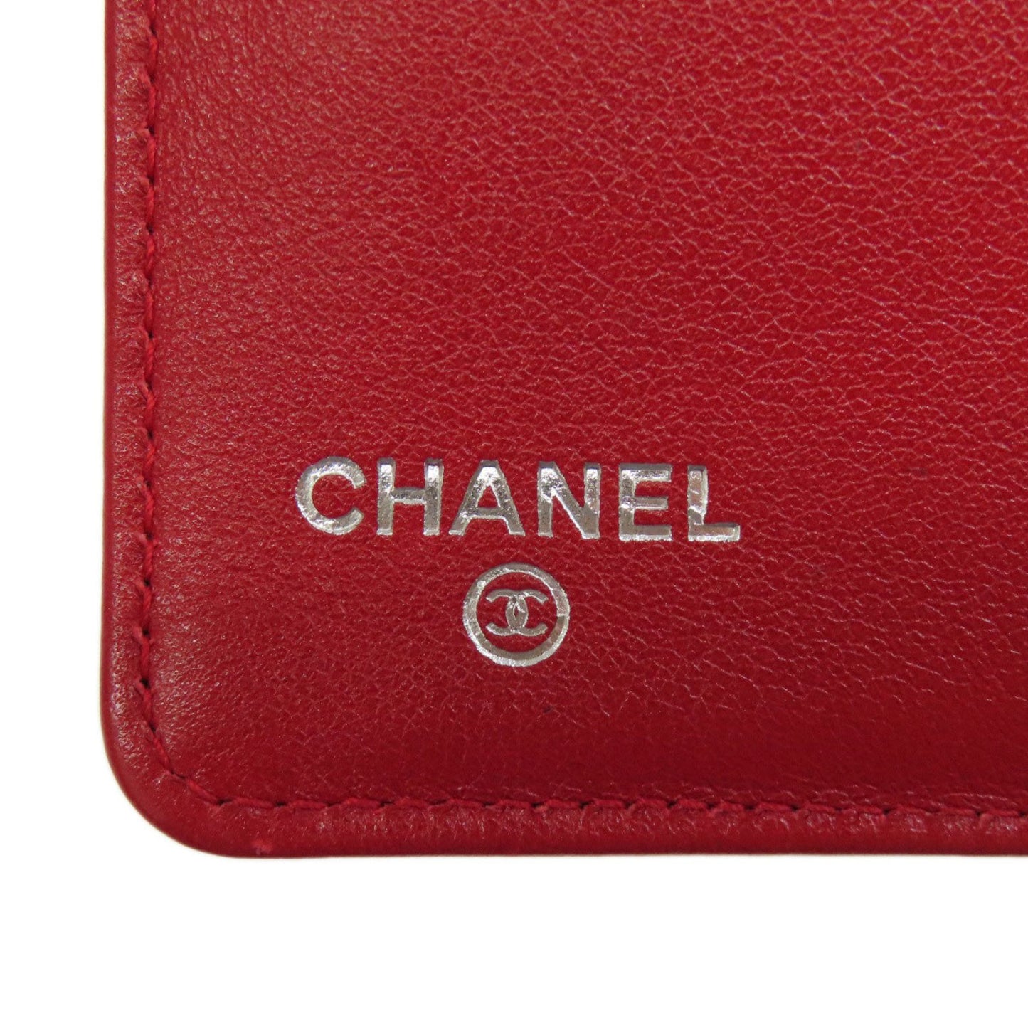 Chanel Logo CC Red Leather Wallet Accessories