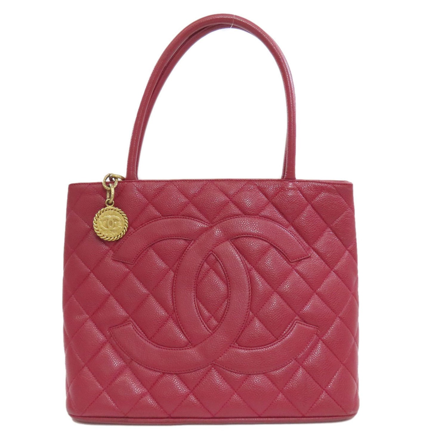 Chanel Medaillon Red Leather Tote Bag