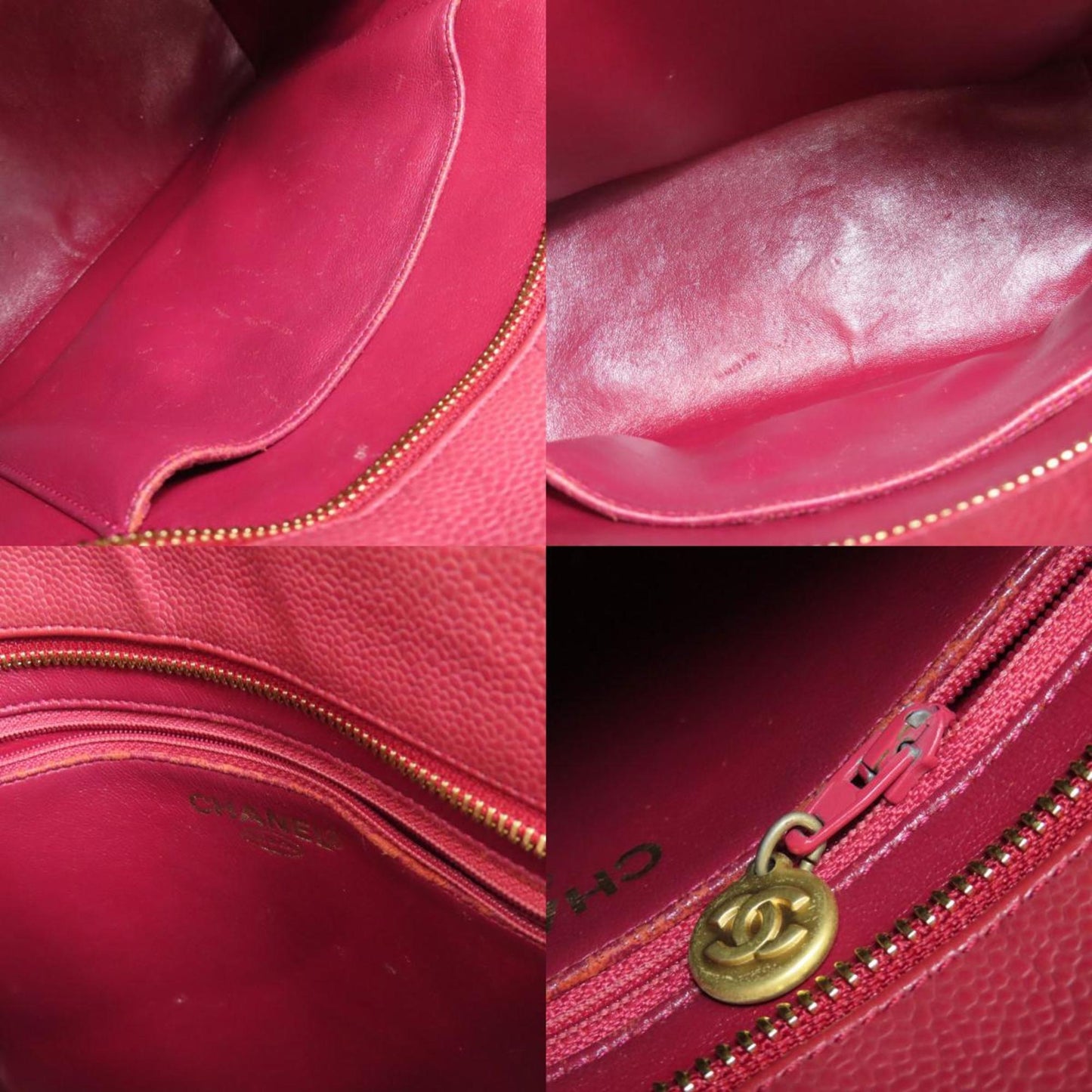 Chanel Medaillon Red Leather Tote Bag