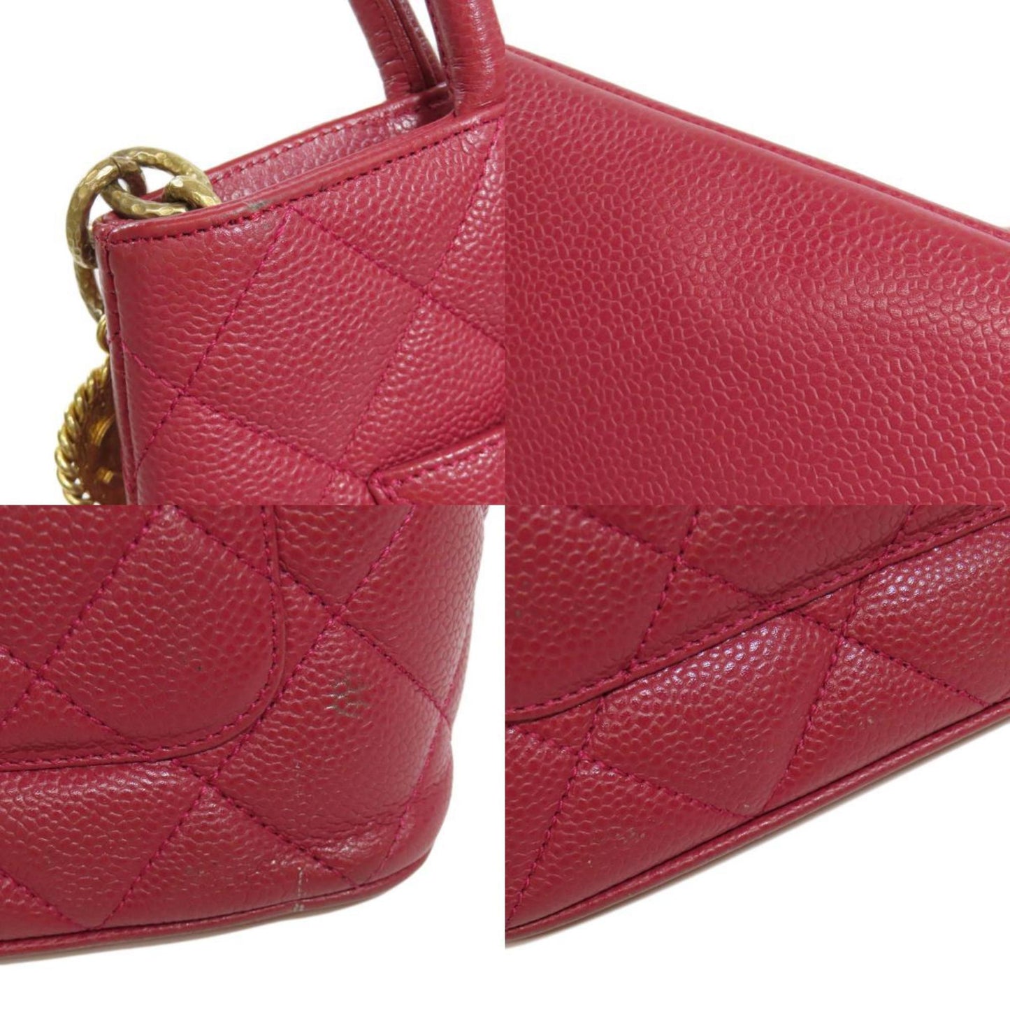 Chanel Medaillon Red Leather Tote Bag