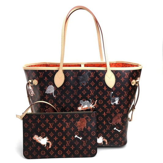 Louis Vuitton Neverfull Brown Canvas Tote Bag