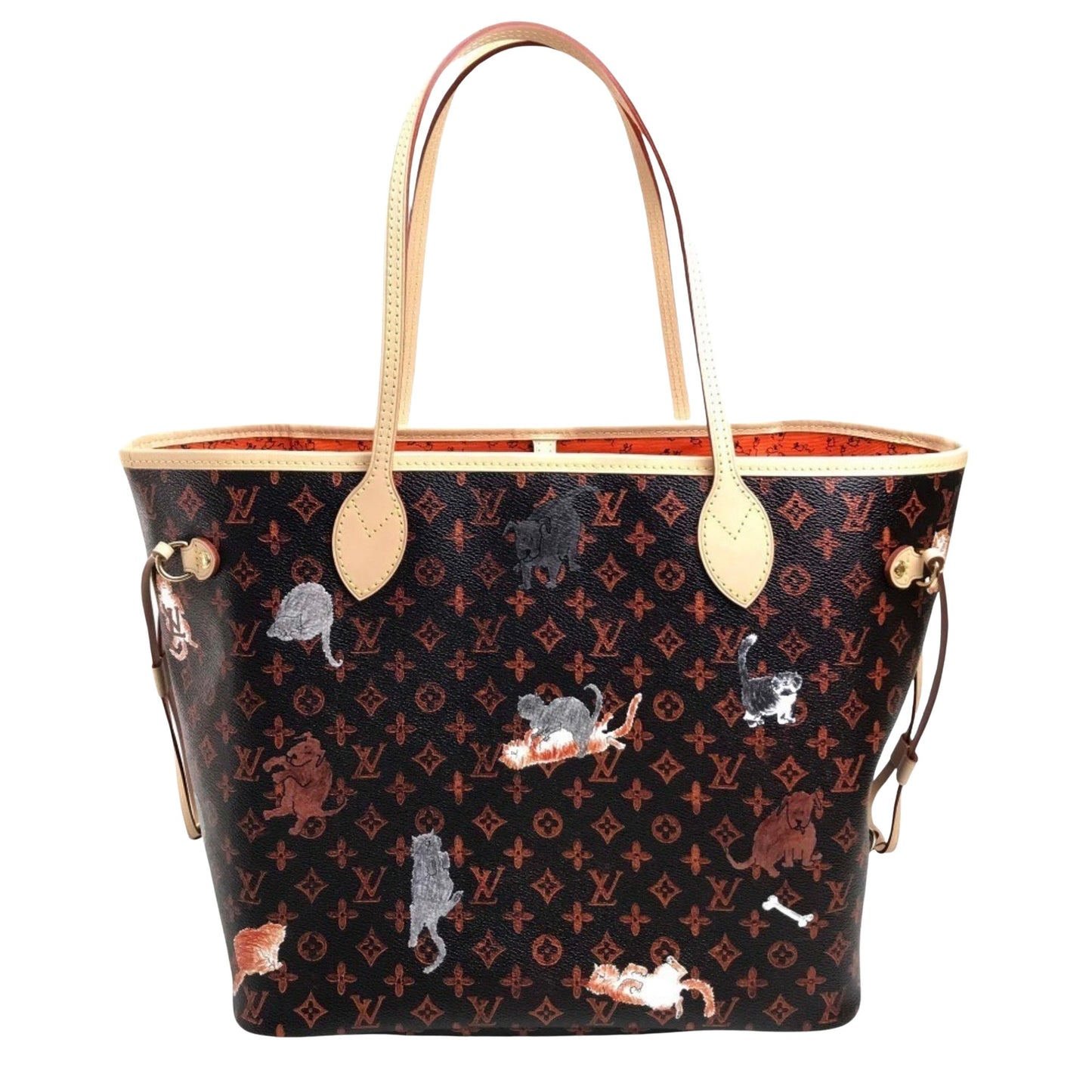 Louis Vuitton Neverfull Brown Canvas Tote Bag