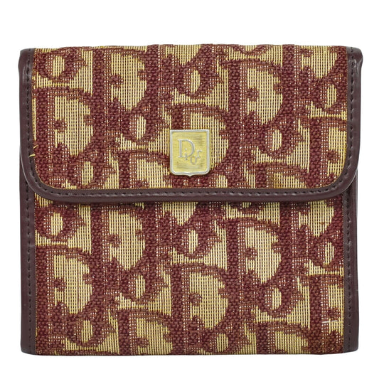 Dior Saddle Burgundy Canvas Wallet Accessories