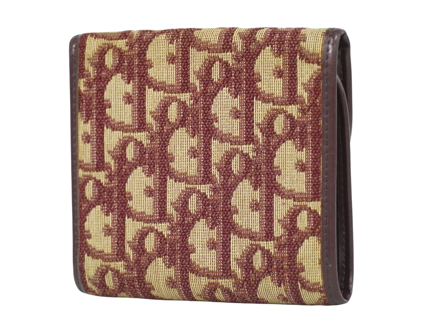 Dior Saddle Burgundy Canvas Wallet Accessories