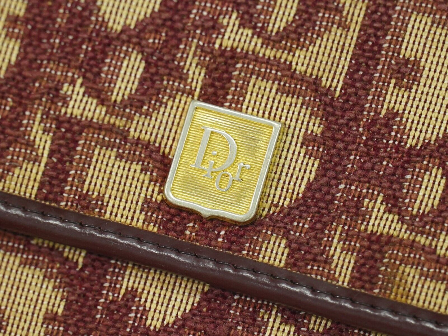 Dior Saddle Burgundy Canvas Wallet Accessories