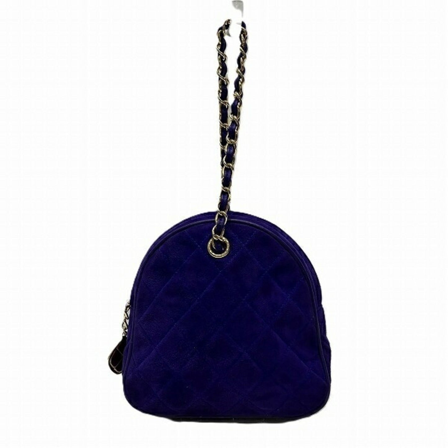 Chanel Matelassé Purple Suede Hand Bag