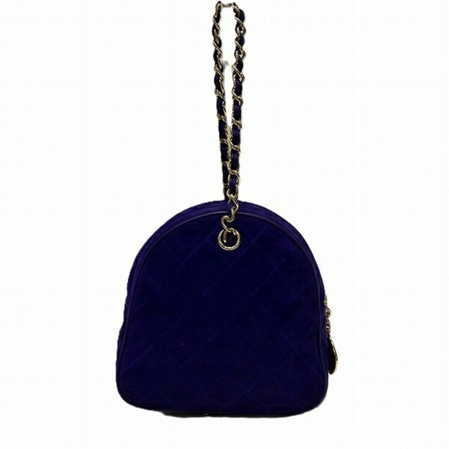 Chanel Matelassé Purple Suede Hand Bag