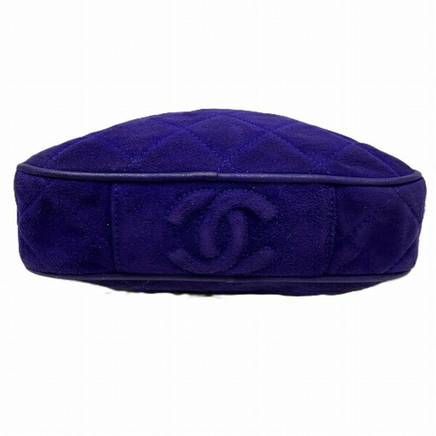 Chanel Matelassé Purple Suede Hand Bag