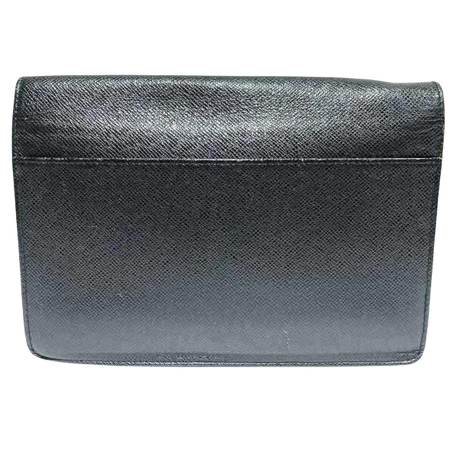 Louis Vuitton Selenga Black Leather Clutch Bag