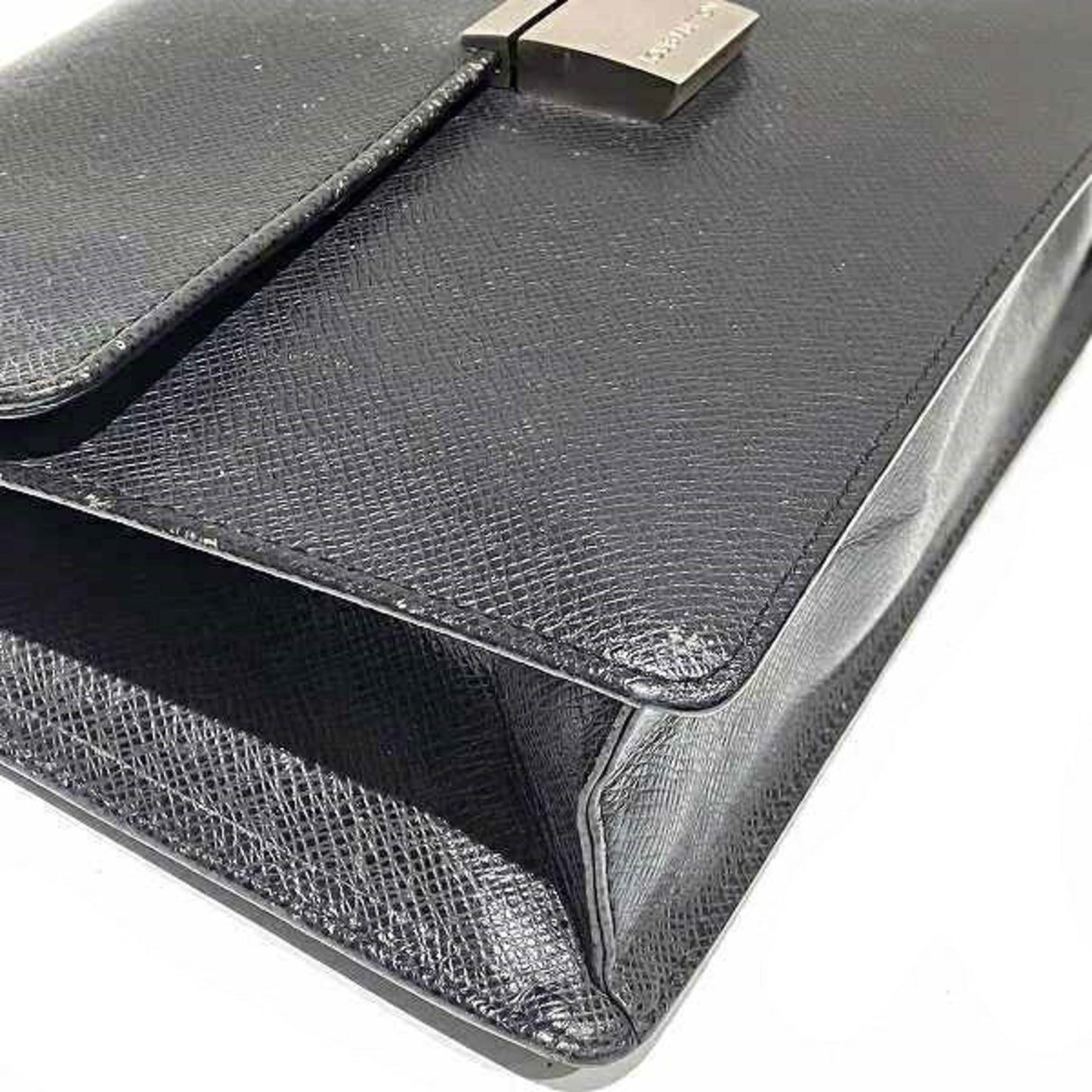 Louis Vuitton Selenga Black Leather Clutch Bag