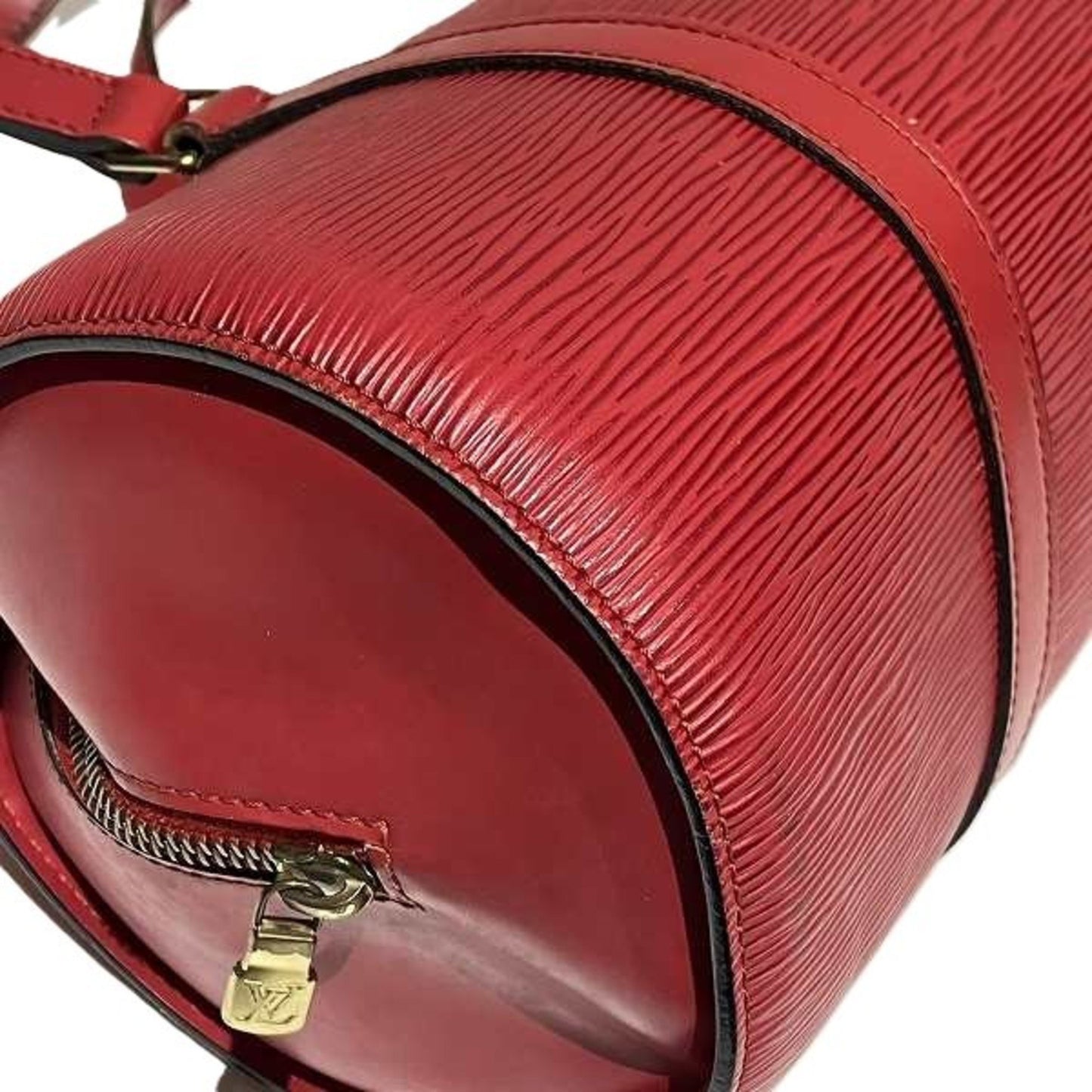 Louis Vuitton Soufflot Red Leather Hand Bag