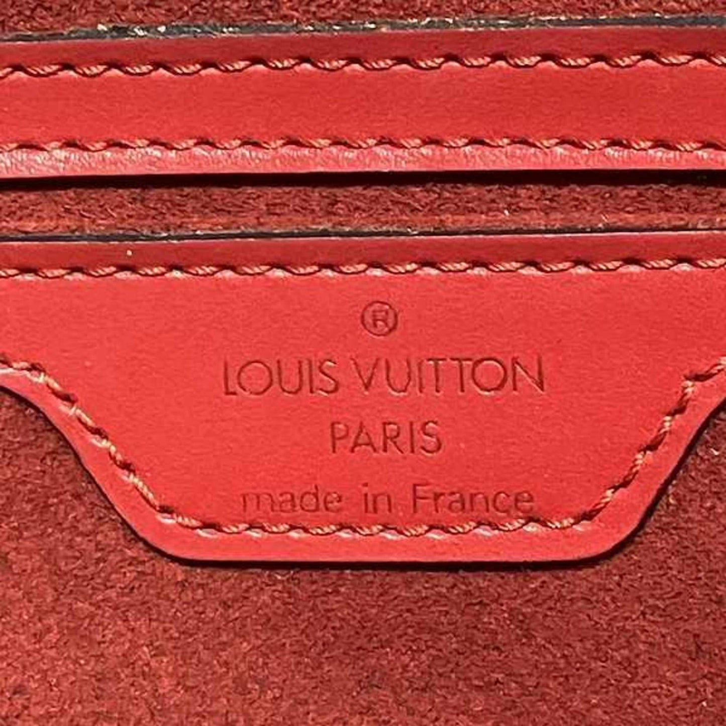 Louis Vuitton Soufflot Red Leather Hand Bag