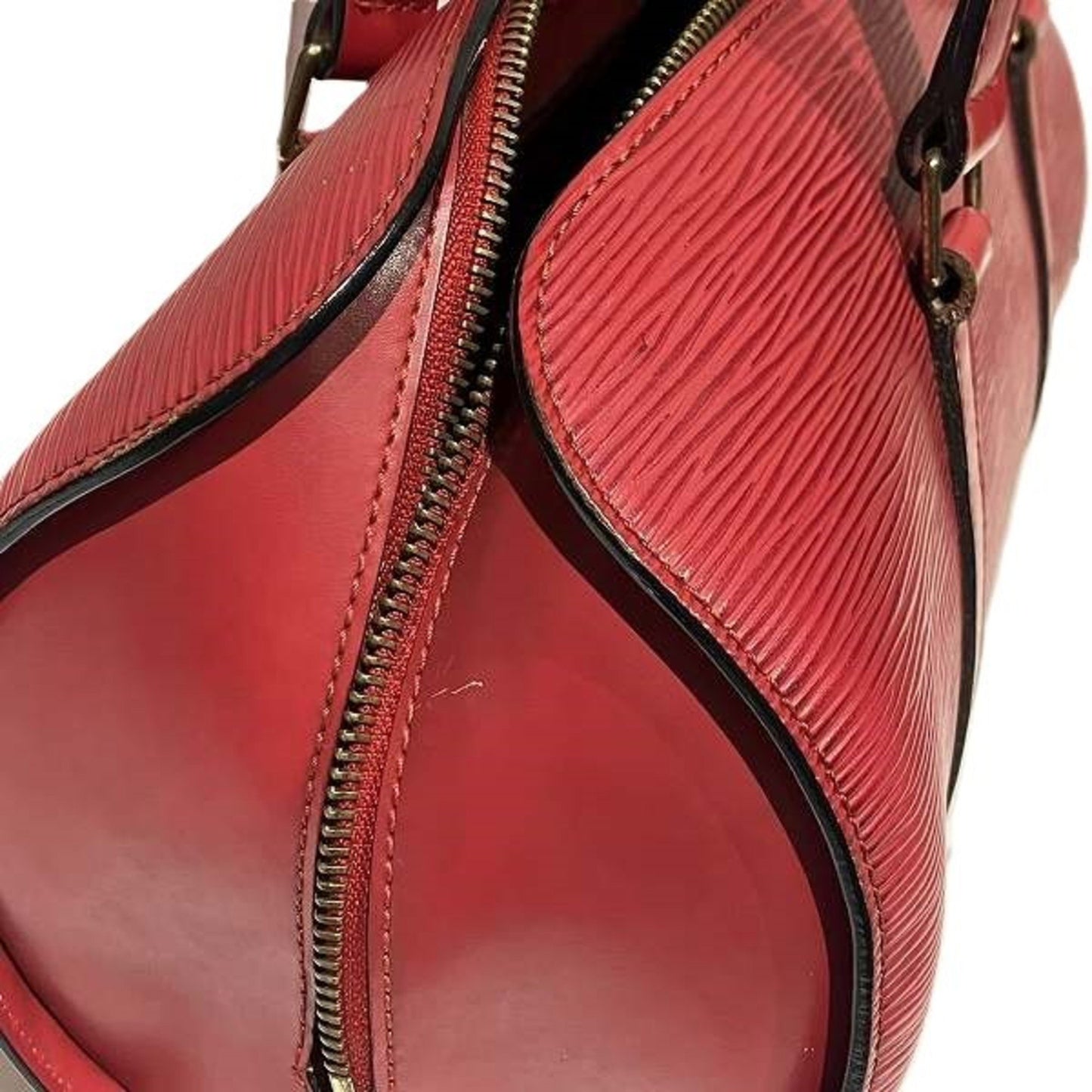 Louis Vuitton Soufflot Red Leather Hand Bag