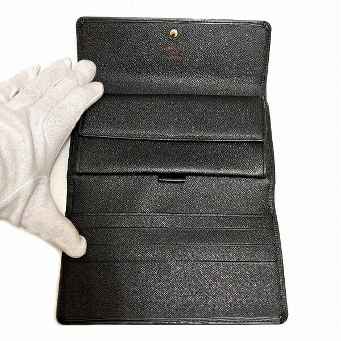 Louis Vuitton International Black Leather Wallet Accessories