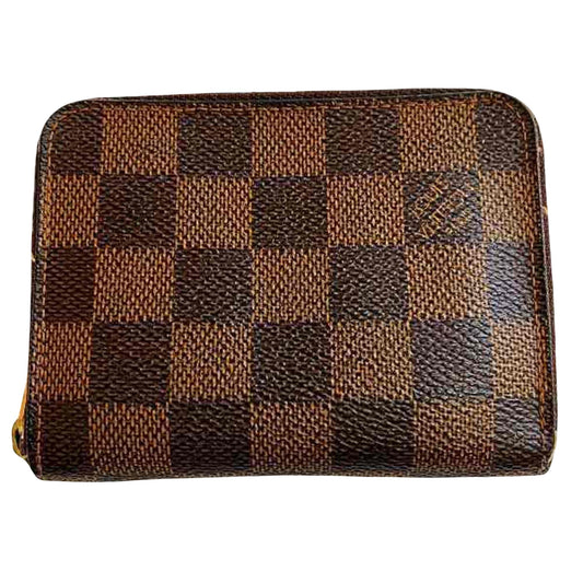 Louis Vuitton Zippy coin purse Brown Canvas Wallet Accessories