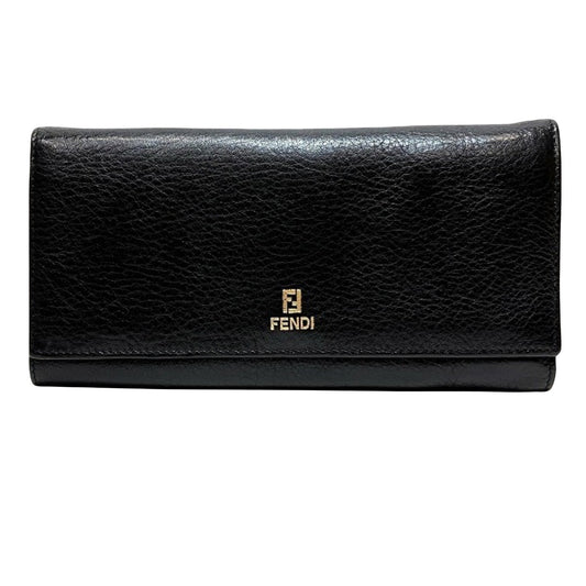 Fendi -- Black Leather Wallet Accessories