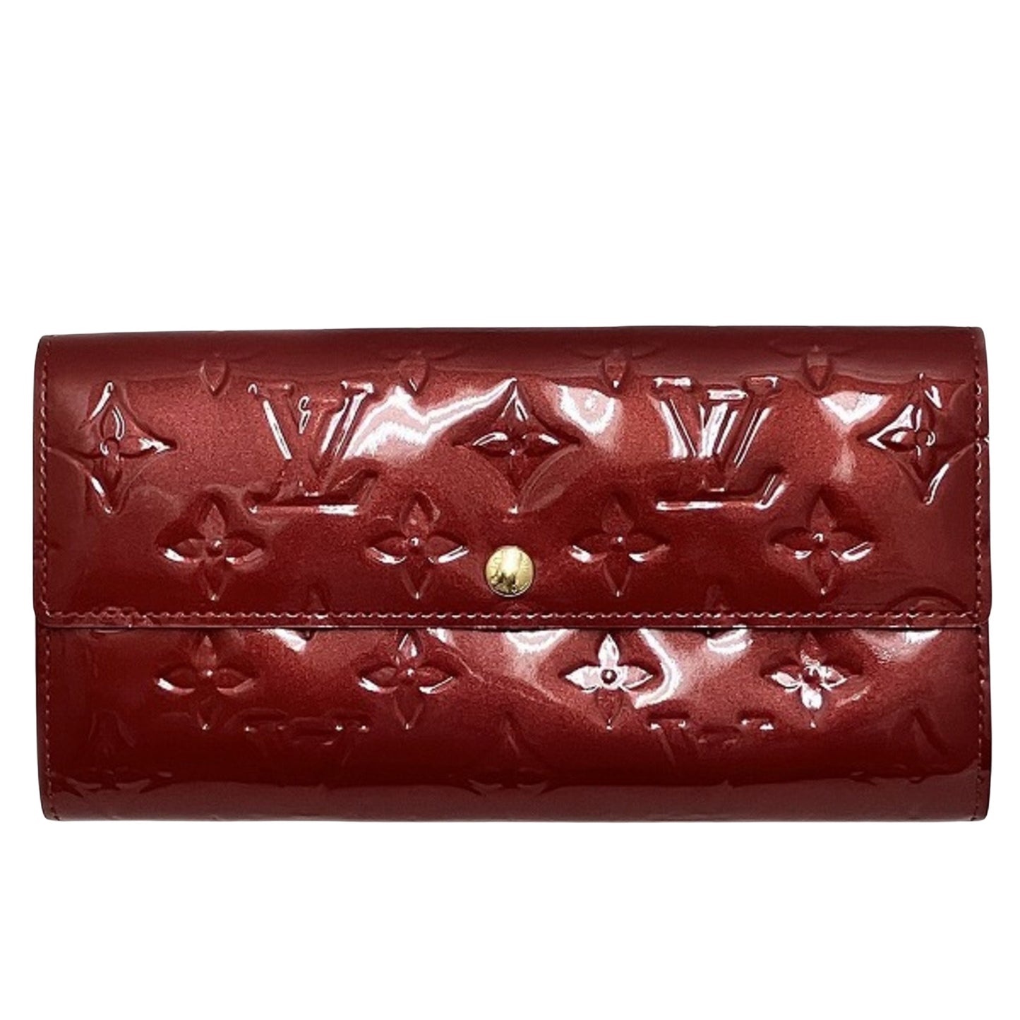 Louis Vuitton Sarah Burgundy Patent Leather Wallet Accessories