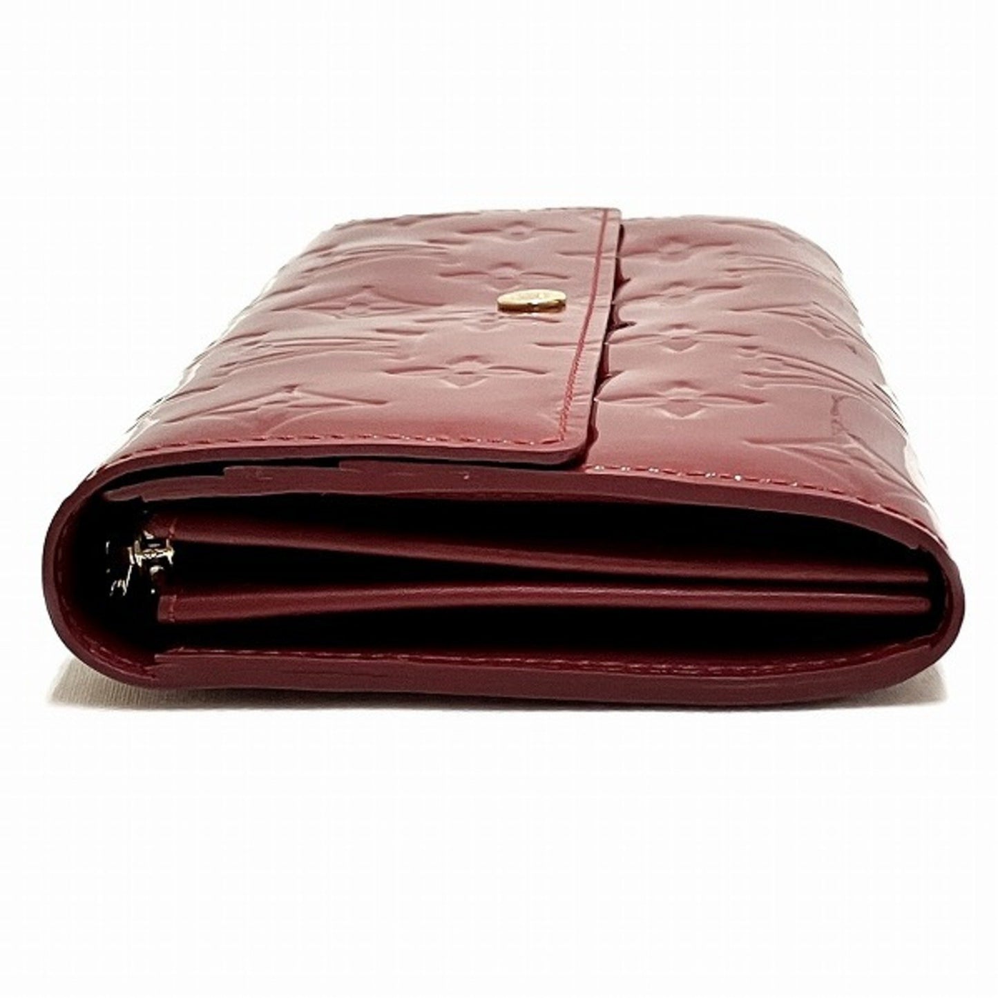 Louis Vuitton Sarah Burgundy Patent Leather Wallet Accessories