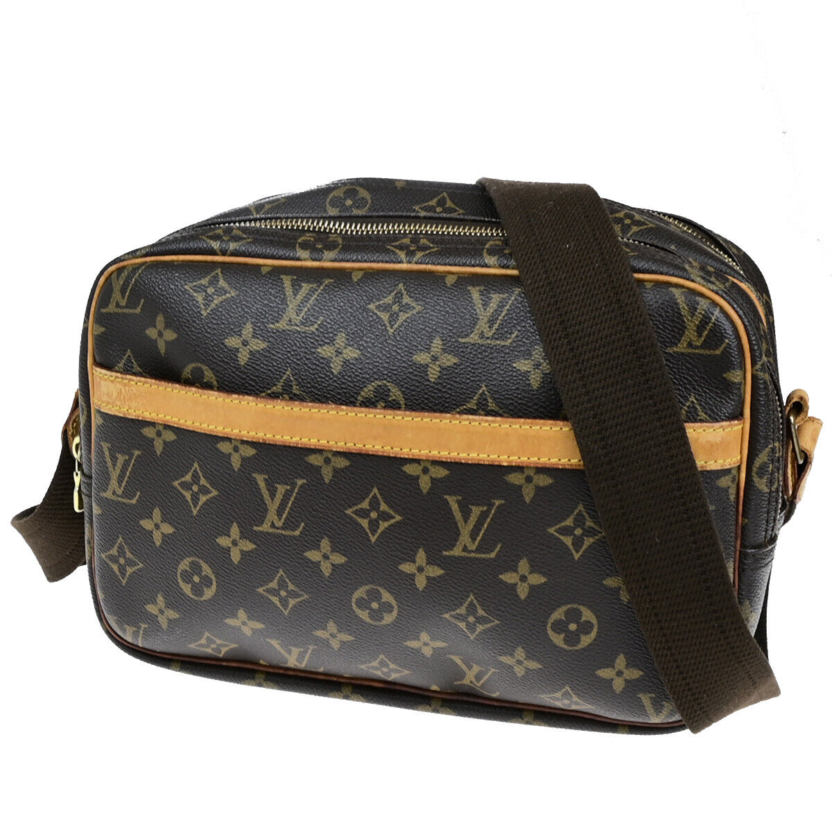 Louis Vuitton Reporter pm Brown Canvas Shoulder Bag