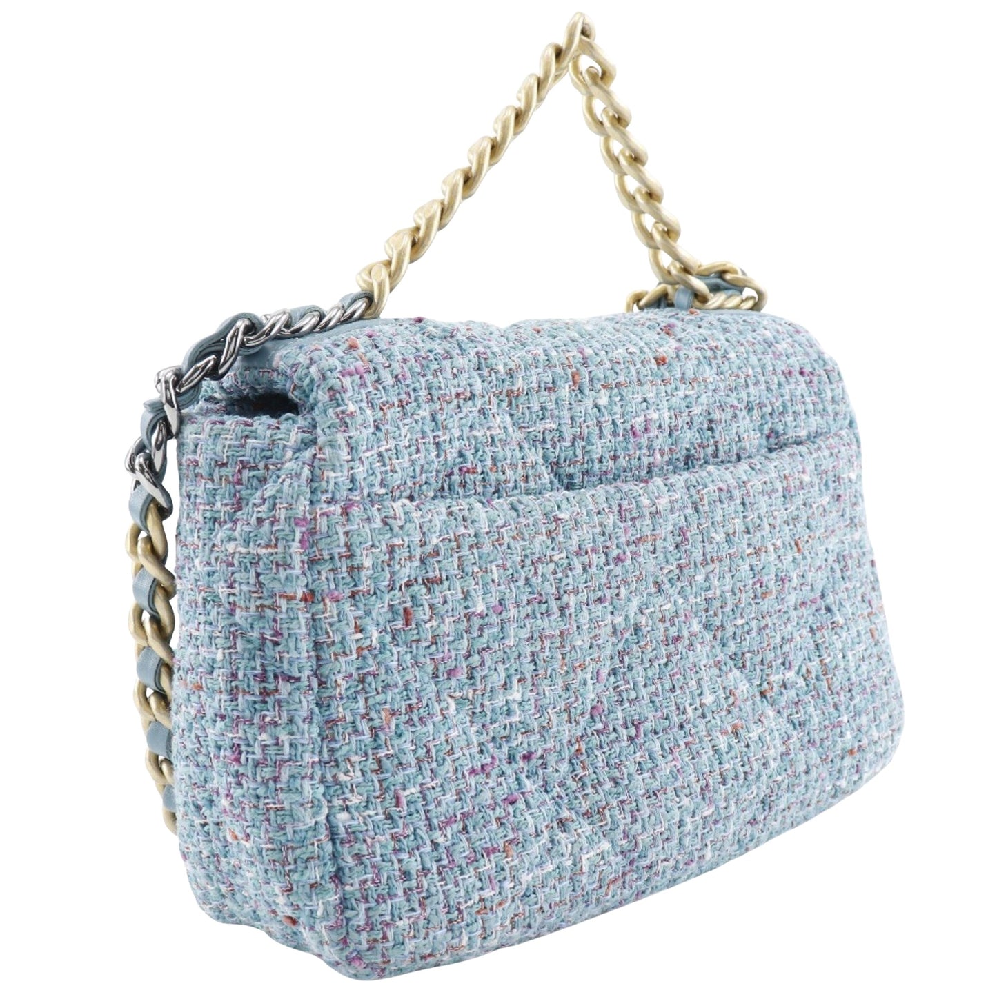 Chanel Blue Tweed Shopper Bag