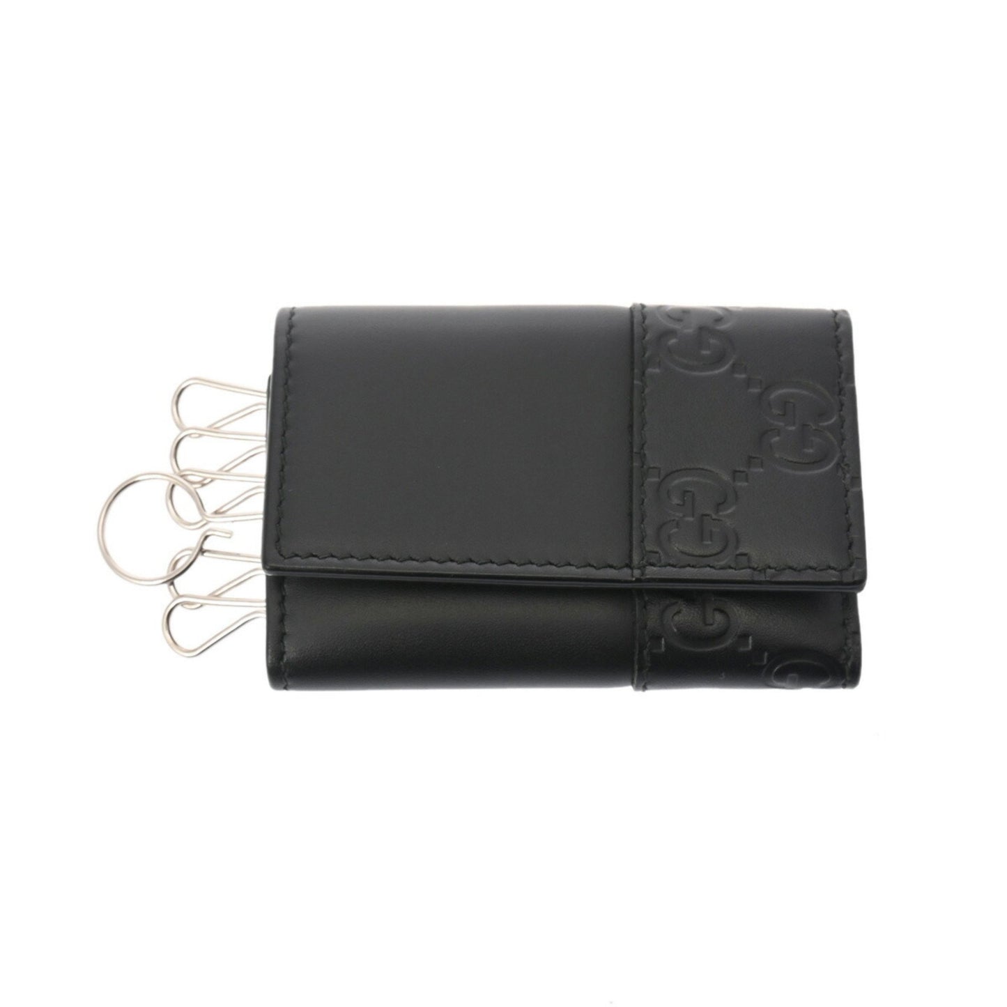 Gucci Key case Black Leather Wallet Accessories