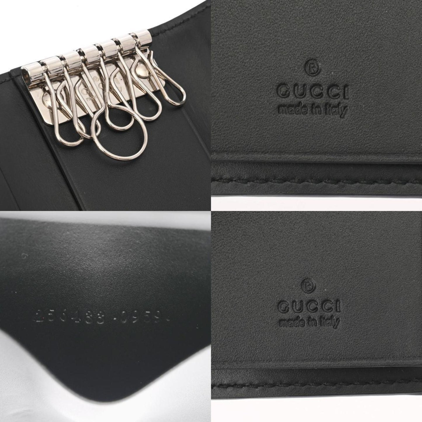 Gucci Key case Black Leather Wallet Accessories