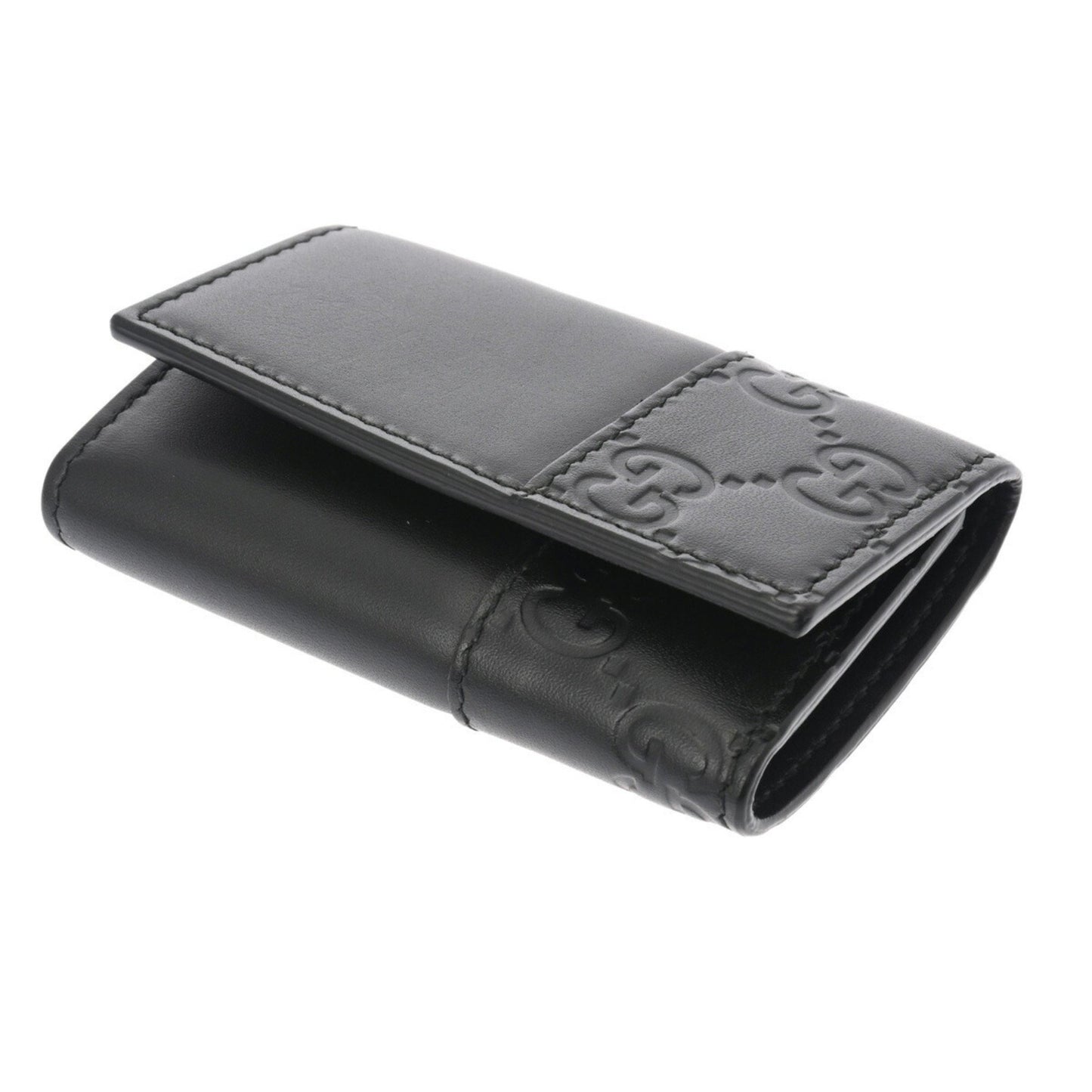 Gucci Key case Black Leather Wallet Accessories