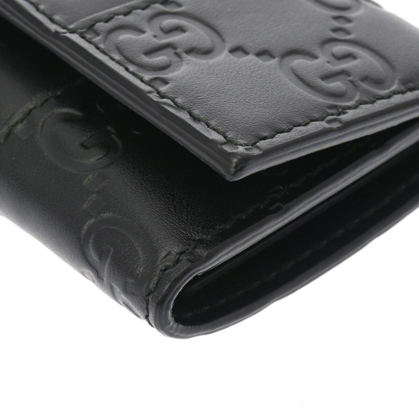 Gucci Key case Black Leather Wallet Accessories