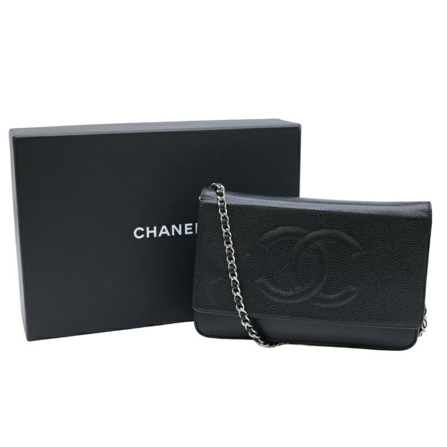 Chanel Wallet On Chain Black Leather Wallet Accessories