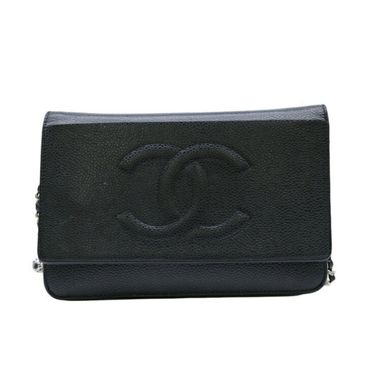 Chanel Wallet On Chain Black Leather Wallet Accessories