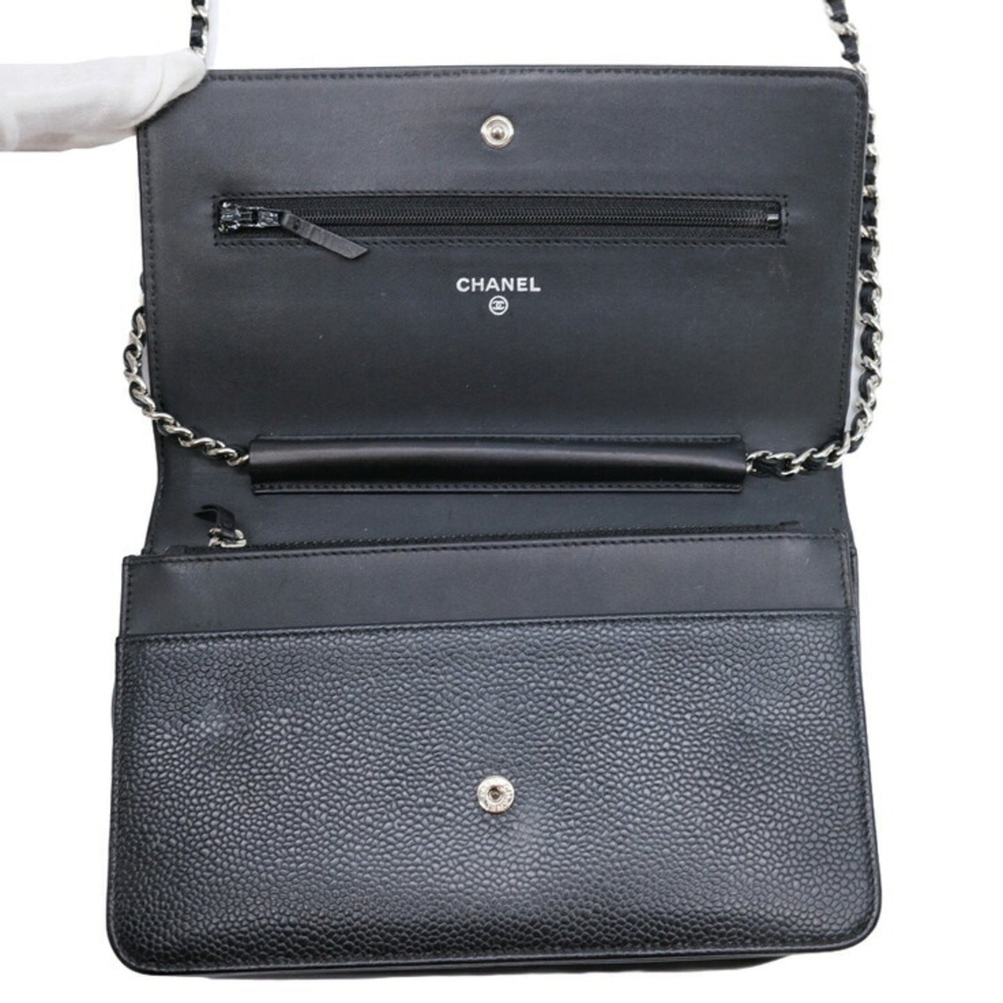 Chanel Wallet On Chain Black Leather Wallet Accessories