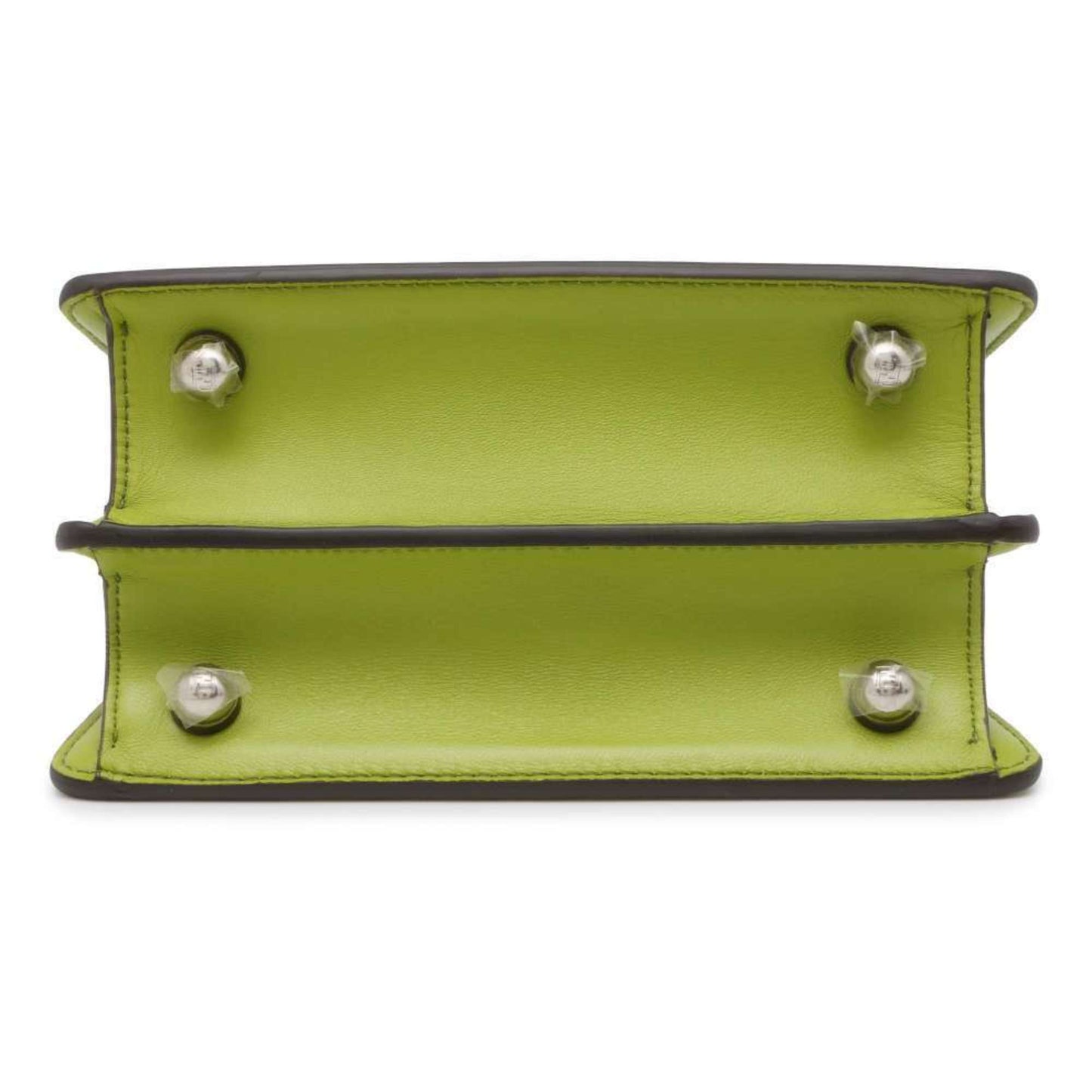 Fendi Peekaboo Green Leather Hand Bag