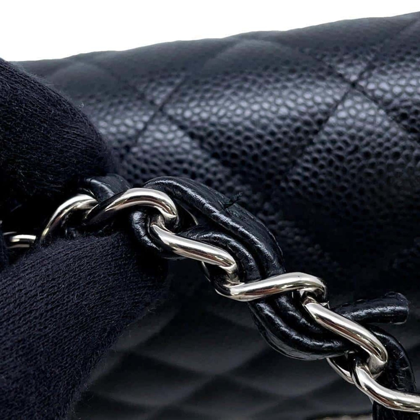 Chanel Timeless Black Leather Shoulder Bag