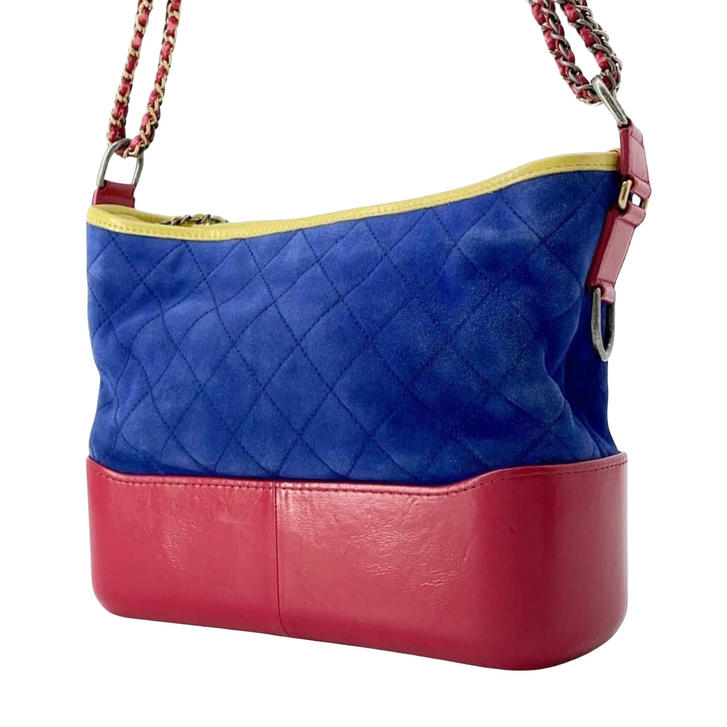 Chanel Gabrielle Blue Suede Shoulder Bag