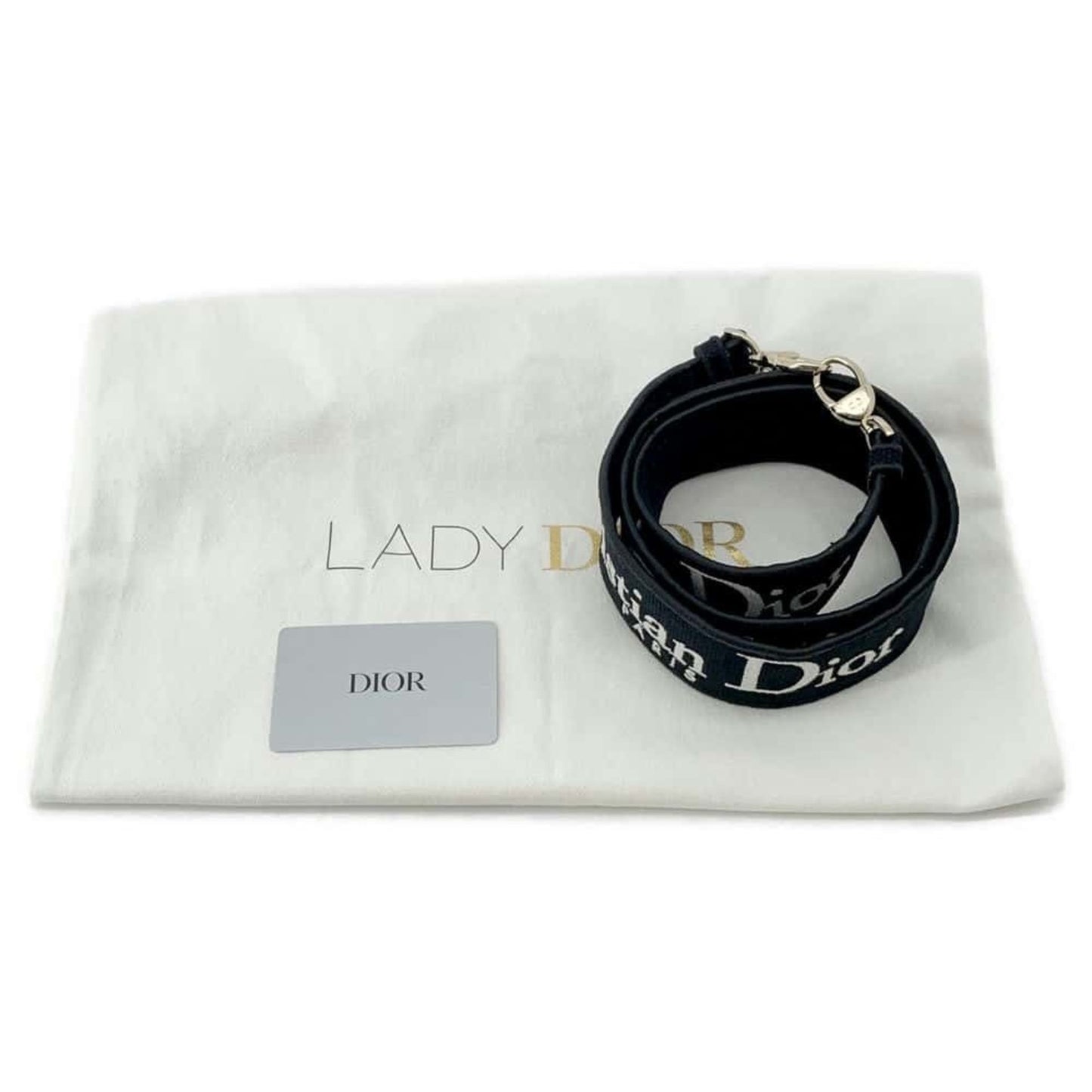 Dior Lady D-Light Black Canvas Hand Bag