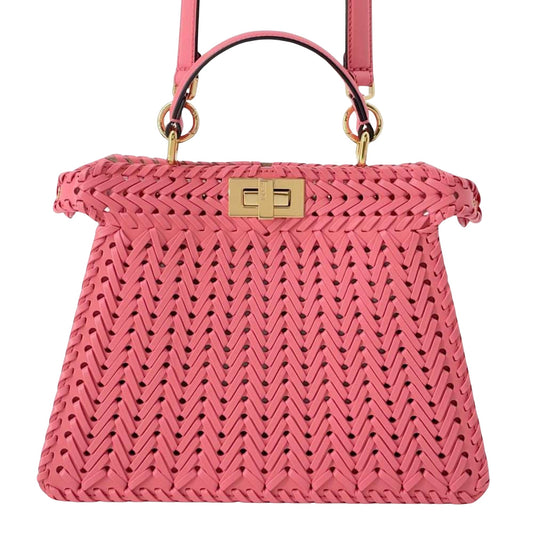 Fendi Peekaboo Pink Leather Hand Bag