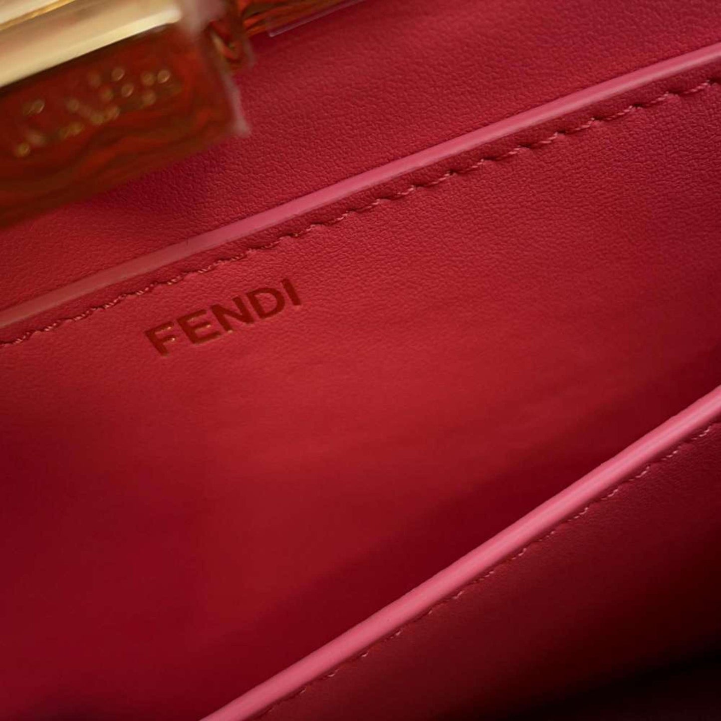 Fendi Peekaboo Pink Leather Hand Bag