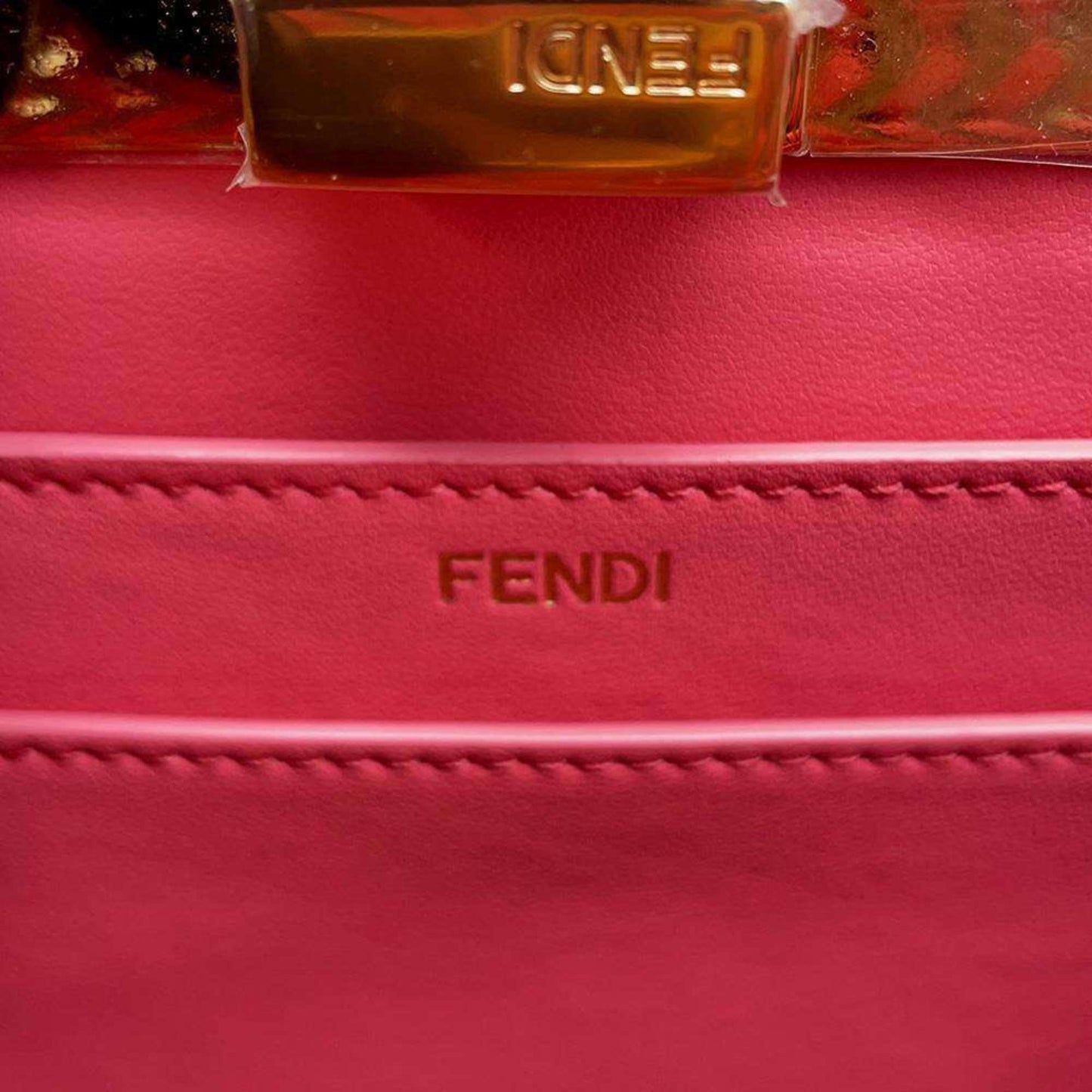 Fendi Peekaboo Pink Leather Hand Bag