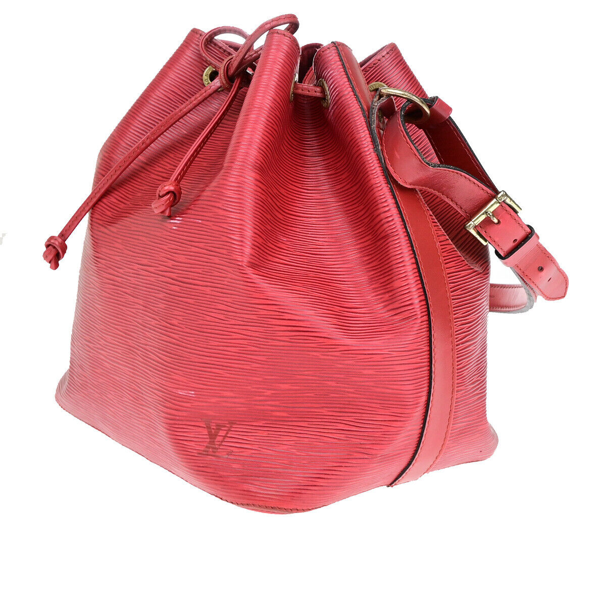 Louis Vuitton Noé Red Leather Shoulder Bag