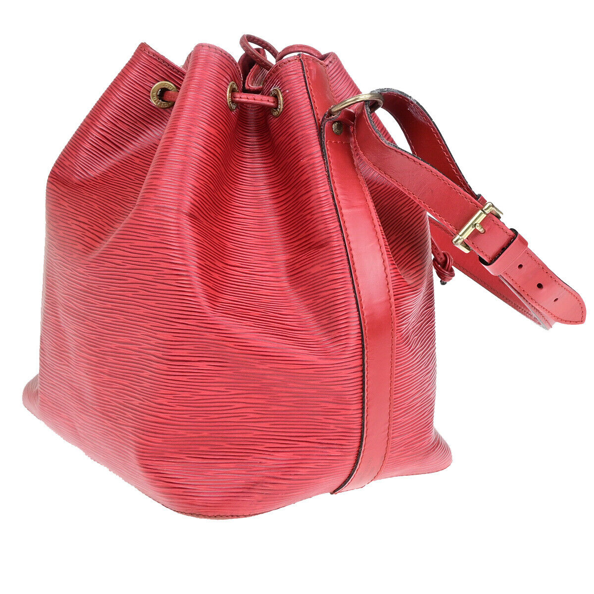 Louis Vuitton Noé Red Leather Shoulder Bag