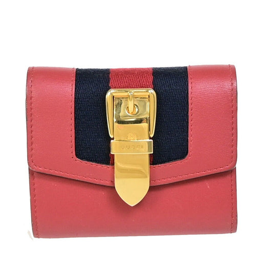 Gucci Sylvie Red Leather Wallet Accessories