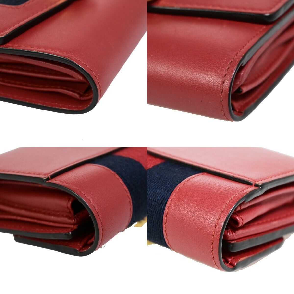 Gucci Sylvie Red Leather Wallet Accessories