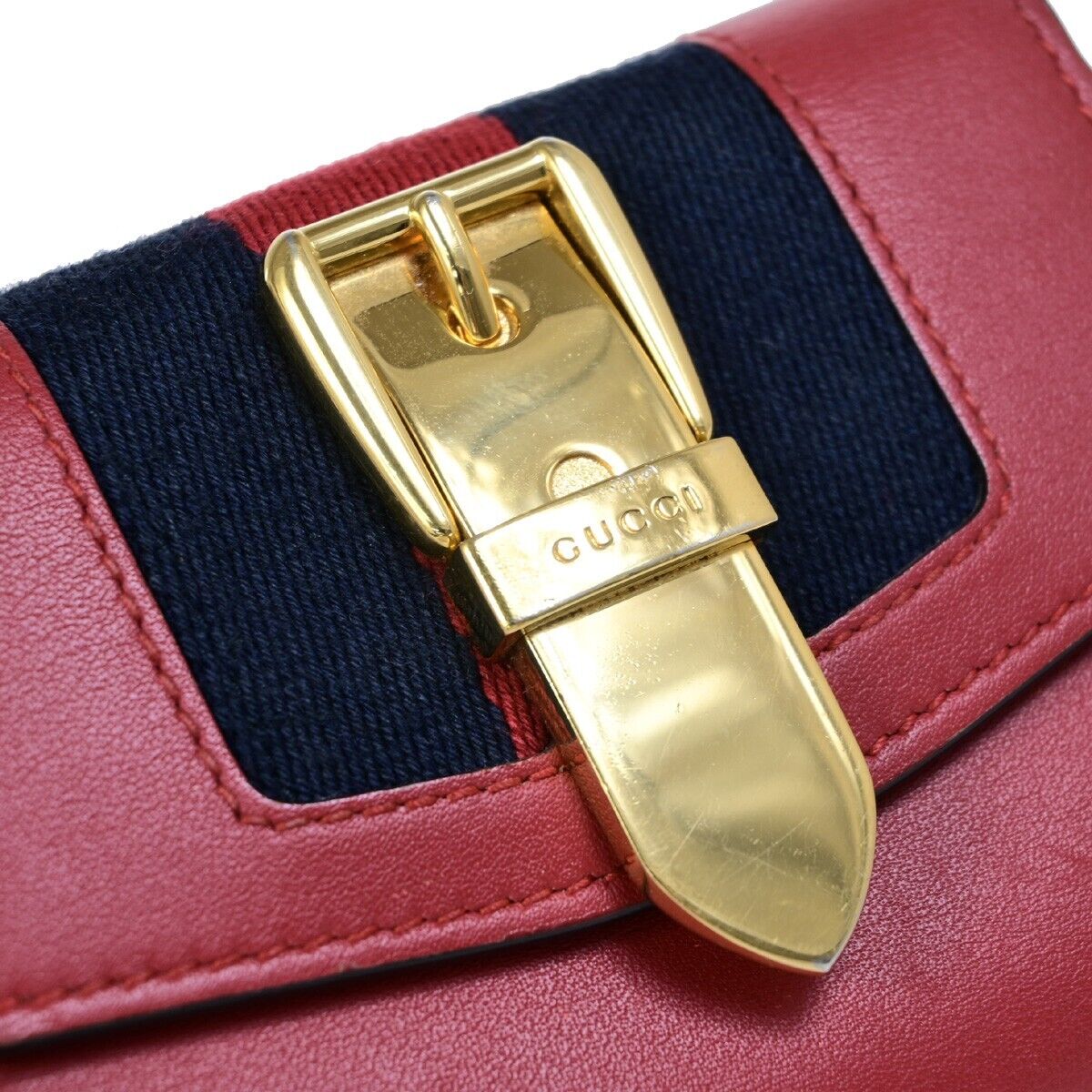 Gucci Sylvie Red Leather Wallet Accessories