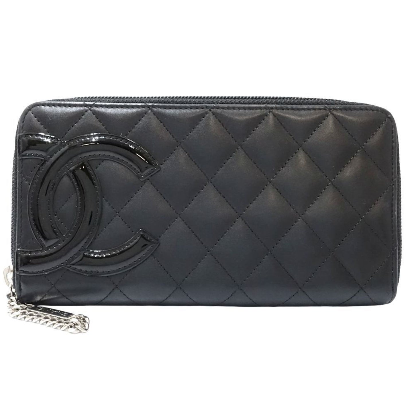 Chanel Cambon Black Leather Wallet Accessories