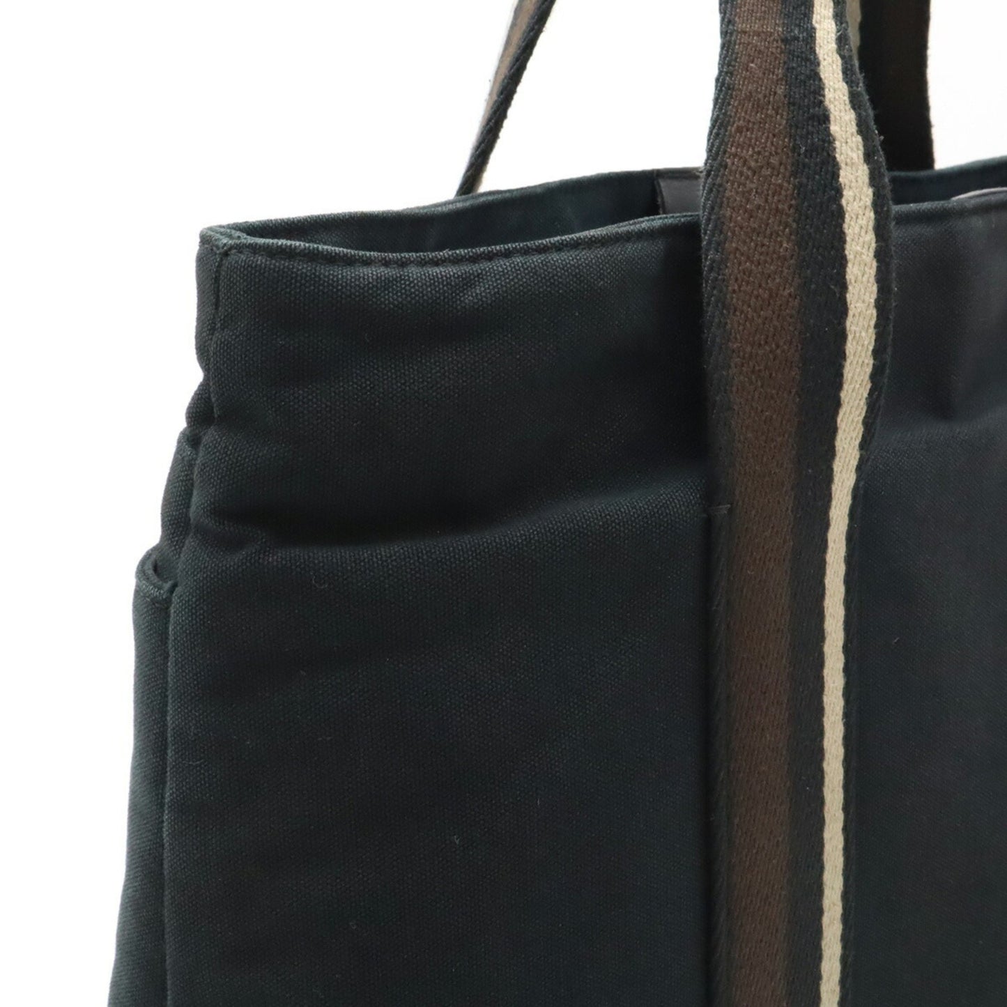 Hermès Troca Black Canvas Shoulder Bag