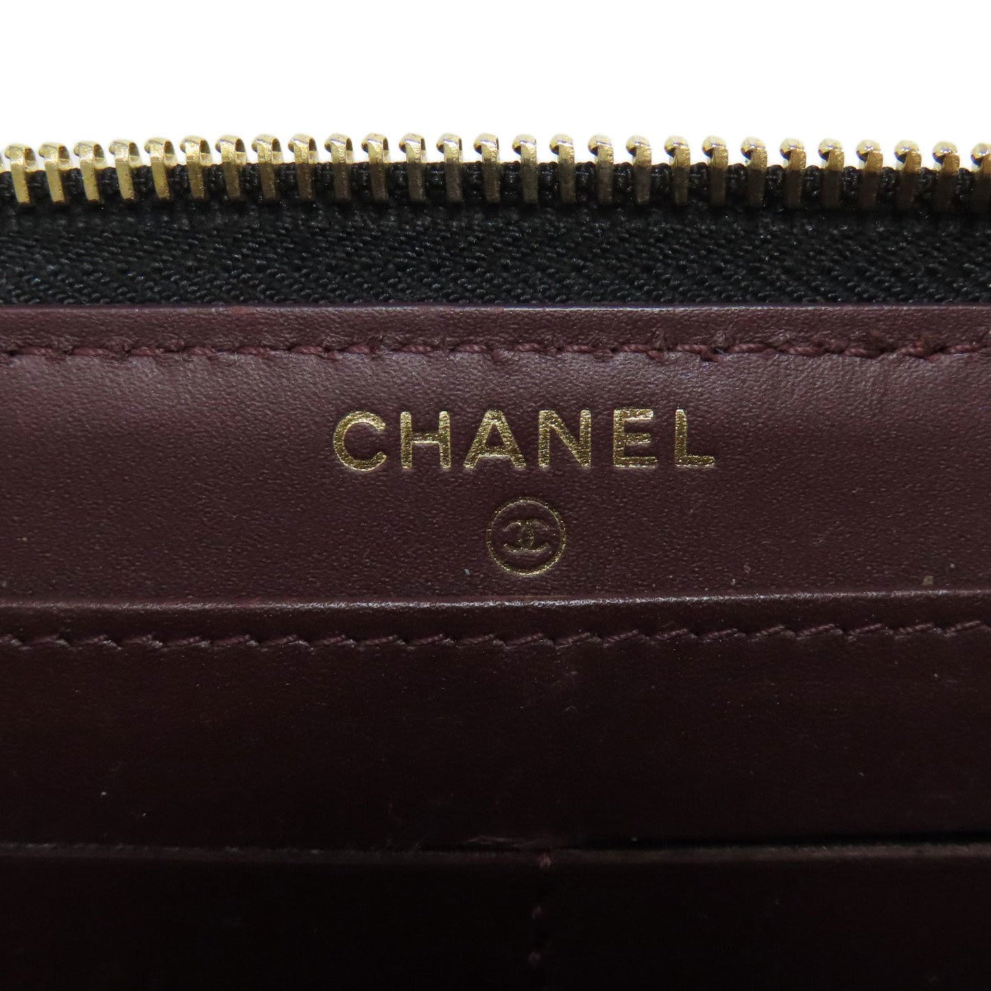 Chanel Zip around wallet Black Leather Wallet Accessories