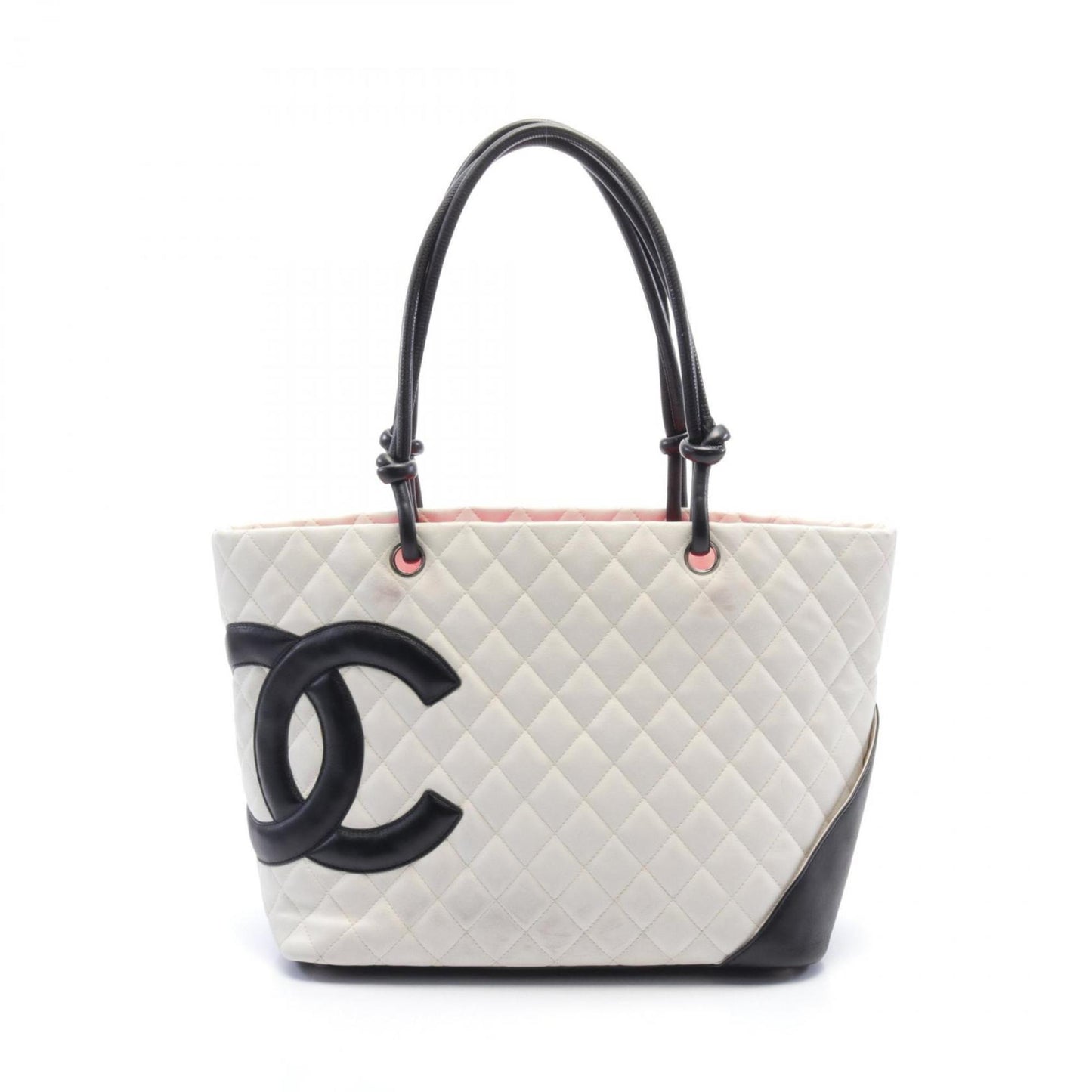 Chanel Cambon White Leather Tote Bag